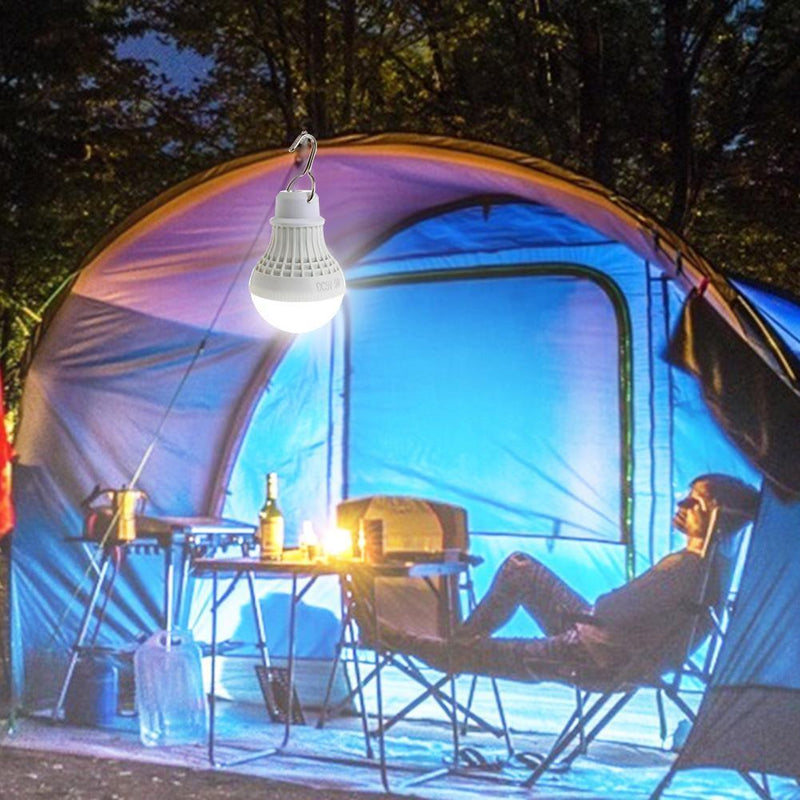 5W LED Camping Bulb Lamp USB Powered Outdoor Hang Emergency Lantern Lamp