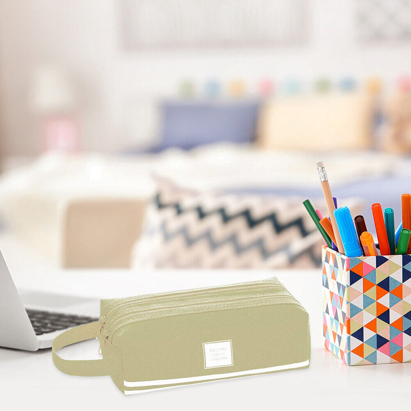 Large Capacity Pencil Cases Bags Zipper Korean School Office Stationary Suppl