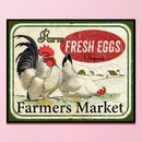 11CT 3 Strand Printed Full Embroidery Chicken Needlework DIY Cross Stitch K