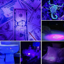 Light Fluorescence Flashlight Torch Black Light UV Flashlight 21Lamp Beads