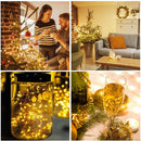 LED Garland Flower String Fairy Light for Valentine Wedding Decor (Warm)