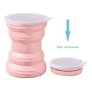 Retractable Water Cup with Lid Silicone Telescopic Portable Travel Drinking Cups