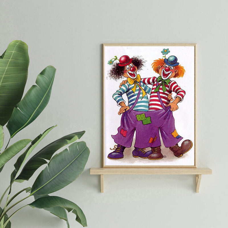 Clowns 5D DIY Full Round Drill Diamond Painting Handmade Digital Rhinestones Kit