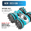 RC Stunt Car - 2.4G 2 Sided Remote Control Car for Kids - Waterproof (Cyan)