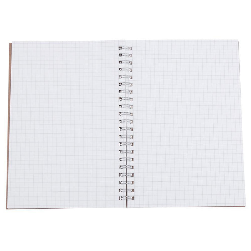 2pcs Retro Spiral Coil Grid Sketchbook Notebook Diary Journal Student Me