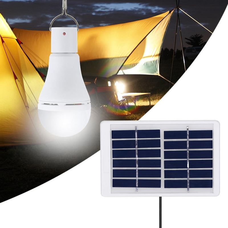 5 Modes 20 COB LED Solar Light USB Rechargeable Bulb Camping Lamp (7W) Newly