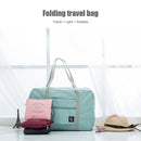 Solid Color Waterproof Foldable Travel Bags Portable Luggage Bag (Blue) Newly