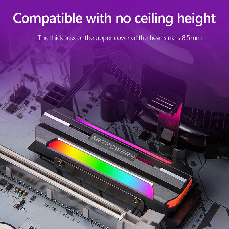 Heat Dissipation Aluminum SSD Cooler M.2 2280 NVME Solid State Disk Heat Sink