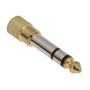 3.5mm Female to 6.5mm Male Headphone to Stereo Microphone Jack Adapter Newly
