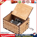 Retro Wood Hand Cranked Music Box Xmas Party Gift Household Decor Ornament Newly