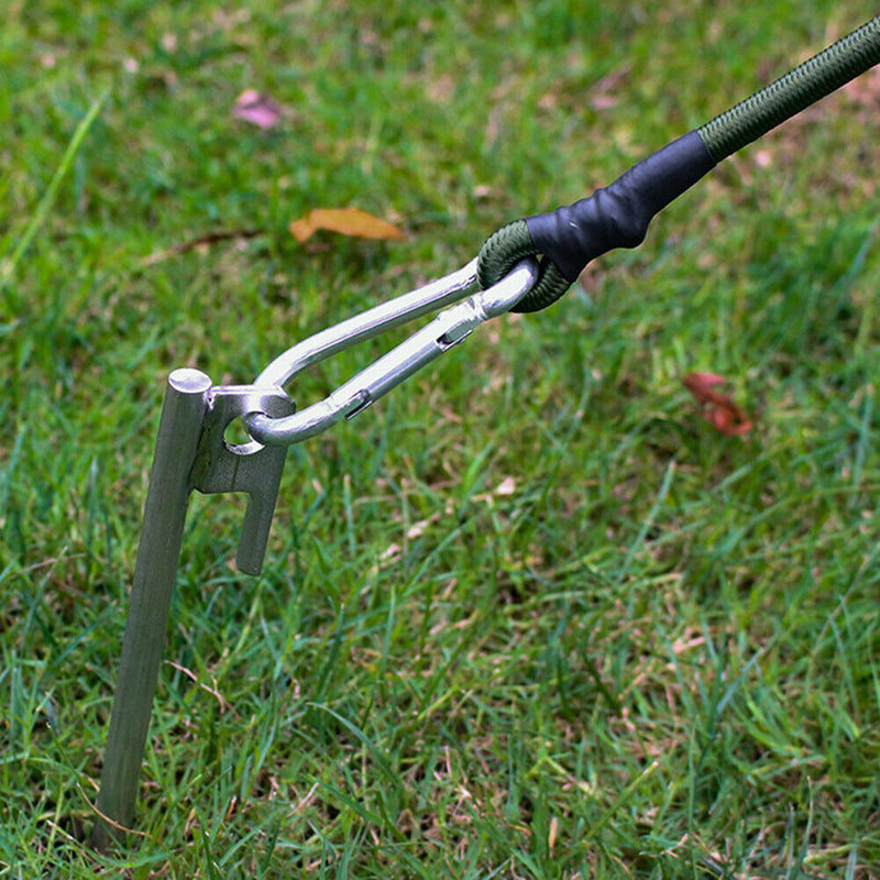 Outdoor Picnic Camping Stainless Steel Tent Pegs Stake Nails Ground Pin Hoo
