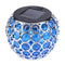 Solar LED Hollow Hanging Ball Light Outdoor Waterproof Garden Lamp (Blue) Newly