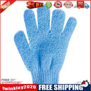 Five Fingers Bath Gloves Shower Towel Scrub Body Child Home Supply (Blue)