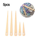 5pcs Crafts Tapestry DIY Wooden Big Eye Needle Needlework Yarn Knitting Sewing