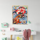 Carp Oil Paint By Numbers Kit DIY Acrylic Painting on Canvas Frameless Drawin