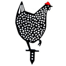 Acrylic Hollow Chicken Ornaments Backyard Lawn Stakes Yard Art Decor (C) Newly