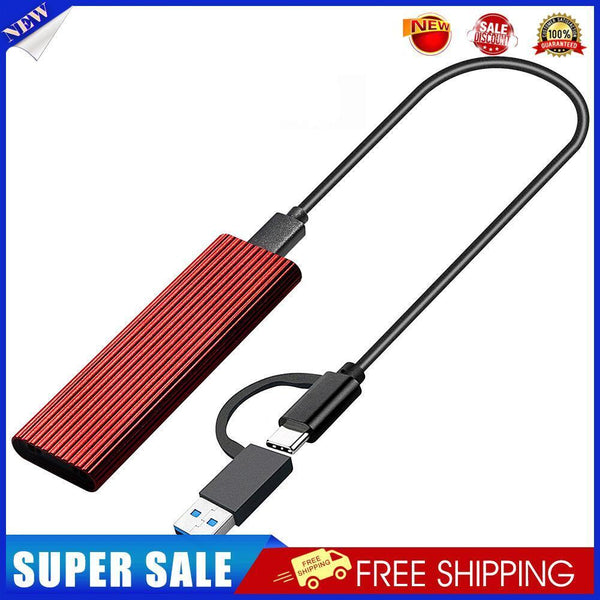 M.2 SSD to USB 3.1 Enclosure M.2 NVME PCIE/NGFF SATA NVME Adapter Kit (Red)