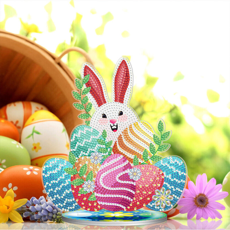 5D Diamond Painting Ornament DIY Easter Rhinestone Mosaic Craft Kit Home Deco