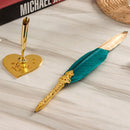 Student Wedding Supplies Calligraphy Feather Dip Pen+Pen Holder Kit (D) Newly