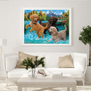 5D DIY Puppies Full Round Drill Diamond Painting Kit Art Craft Home Wall Decor