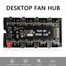 SATA Power Supply 1 to 8 Fan HUB 12V 4-Pin PWM ARGB Addressable Splitter for PC