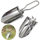 Mini Steel Collapsible Folding Shovel Camping Spade Tool w Bag Garden Q8T4