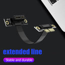 Ribbon Extension Cable Male-to-Female PCI-E3.0 1X Adapter Cable (90-Degree)