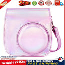 PU Leather Camera Case Protector for Instax Mini 11 9 8+ 8 (Aurora Pink) Newly