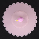 Food Silicone Cup Cover Fruit Heat-resistant Seal Lid Kitchen Tool (Pink) Newly