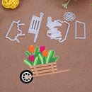 Snowvirtuos 6pcs/set DIY Car Flowers Metal Cutting Tools for Scrapbook Emb