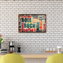 Roll Rock Metal Plate Tin Plaque Bar Pub Wall Art Sign Home Decoration