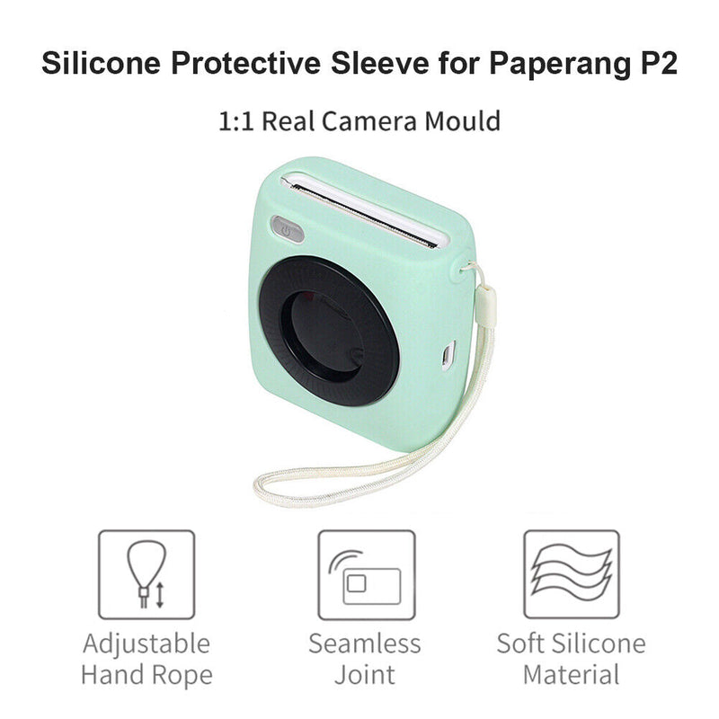 Silicone Protective Case Cover for Paperang P2 Mini Pocket Printer (Green) Newly