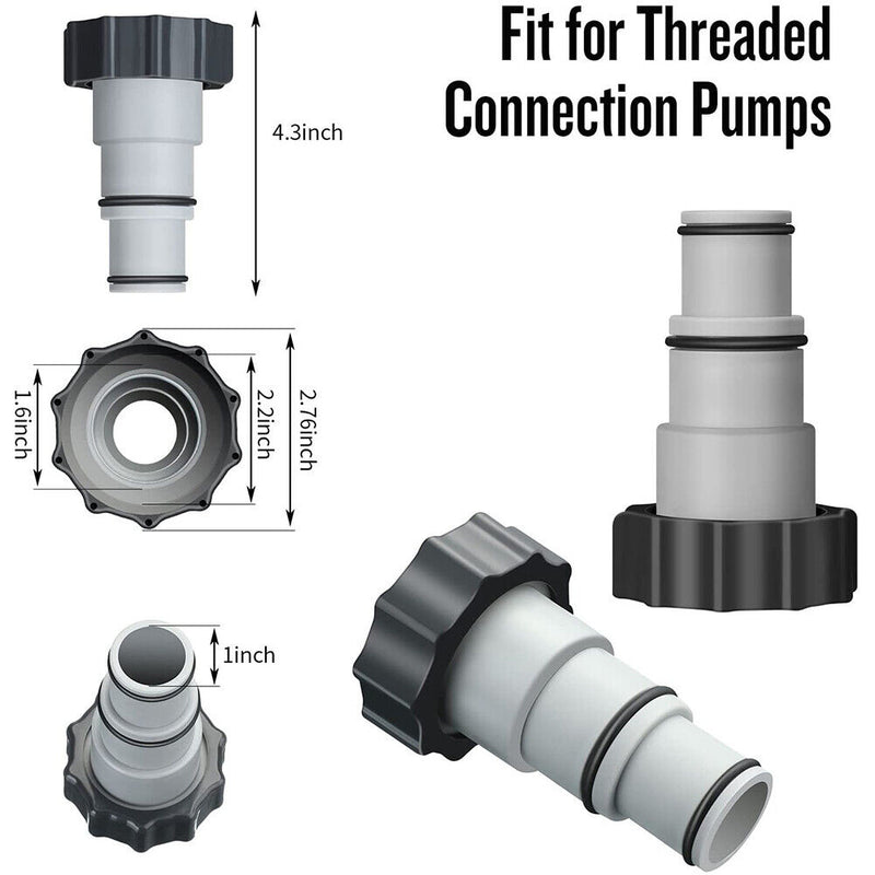 Hose Adapter Kits for Intex Threaded Connection Pumps Swimming Pool Parts