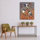 Painting By Numbers Kit DIY Birds on Branch Canvas Oil Art Picture Home Decor