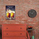 20x30cm Beer Print Rectangular Metal Waterproof Tin Drawing Flat Style