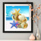 Conch Sea Star Full Round Drill Mosaic Wall Art Picture of Rhinestone Decoration