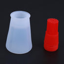 1pc Heat Resisting Silicone Grill Oil Bottle BBQ Basting Brush Tool(Red)