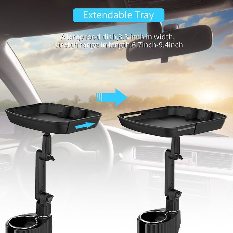 Vehicle Organizer for Meals Adjustable Car Food Storage Holder Car Accessories