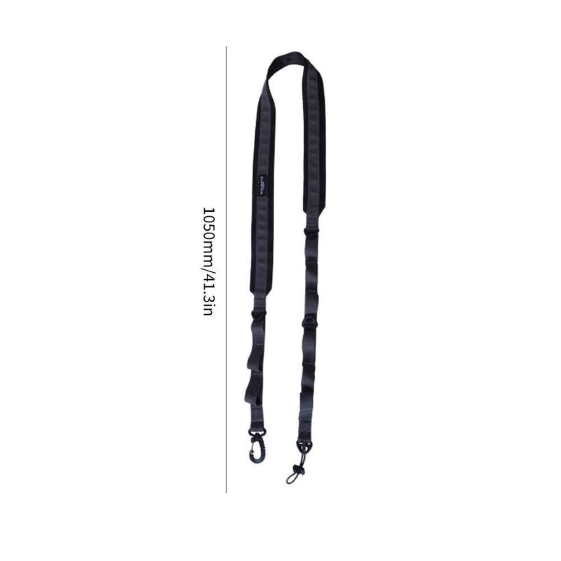 2pc Polyester Camping Straps Multiple Metal Hanging Loop Design Gray