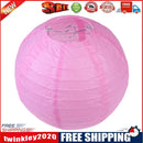 4 inch Round Chinese Paper Lantern DIY Paper Ball Lamp Party Decor (Pink)