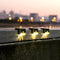4pcs LED Solar Lamp Outdoor Stair Garden Fence Step Wall Lights (Warm)