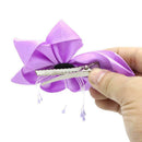 3" Purple BOWS HAIR RIBBON BOW GIRLS KIDS ALLIGATOR HAIRPIN CLIPS HOT X9N6 E6B4