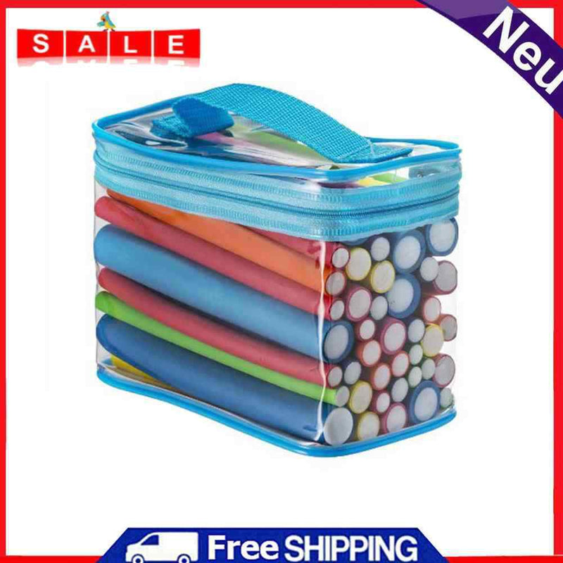 42pcs Heatless Hair Curling Rod Soft Flexible Hair Roller Curls Ribbon Random
