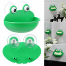 Bathroom Frog Soap Holder Storage Box Cartoon Sucker Soap Dish Drain Rack