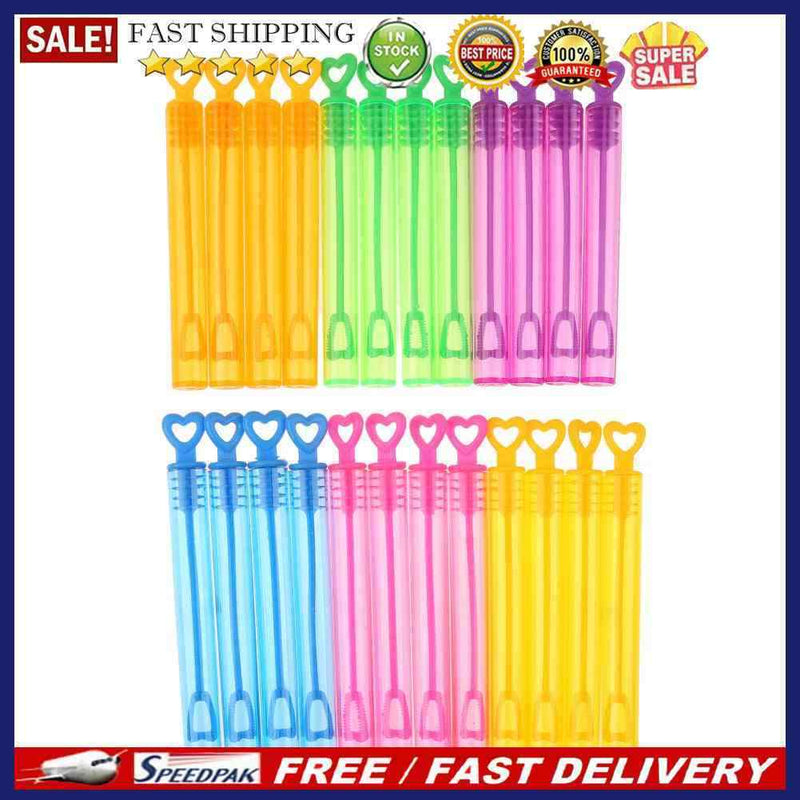 24pcs Funny Kids Outdoor Soap Bubble Bottles Toys Home Wedding Decor(Heart)