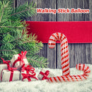 Christmas Canes Walking Stick Scepter Ornament Aluminum Film Christmas Crutch