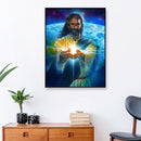 Full Drill Round Diamond Painting DIY Lord Jesus Mosaic Kit for Bead Art