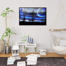 5D DIY Full Round Drill Diamond Painting Moonlight Forest View Handmade Decor