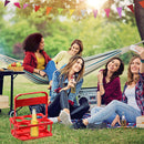 Portable Beer Rack Foldable Plastic Beer Basket Durable Wine Rack (Red) Newly