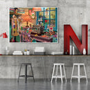 Sewing Machine Paint By Numbers DIY Frameless Picture On Canvas Craft Kit Newly